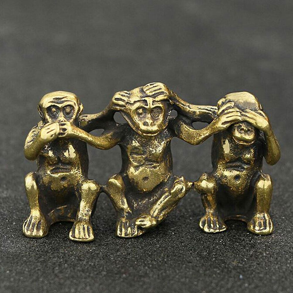 Small Monkey Statue Brass Monkey Figurine House Decoration Animal