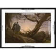 thumbnail image 5 of Art.com Two Men Contemplating the Moon Art Print by Caspar David Friedrich, Black Frame Wall Art, 29" x 21", 5 of 5