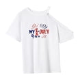 thumbnail image 4 of Camiseta de verano para mujer, ropa de calle, camisa sencilla con cuello redondo para ir de compras y vacaciones SG, 4 of 7