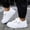 Beige, variant on VOUZZA Kids Slip On Canvas Sneakers, Lightweight Breathable Casual Sports Walking Shoes, Non Slip Running Tennis Loafers for Toddlers Big Kids