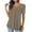 Brown, variant on Buigttklop Summer Tops for Women 2024 Plus Size Women'S Short Sleeve Solid Color Basics Crewneck Casual Top Pullover T-Shirt