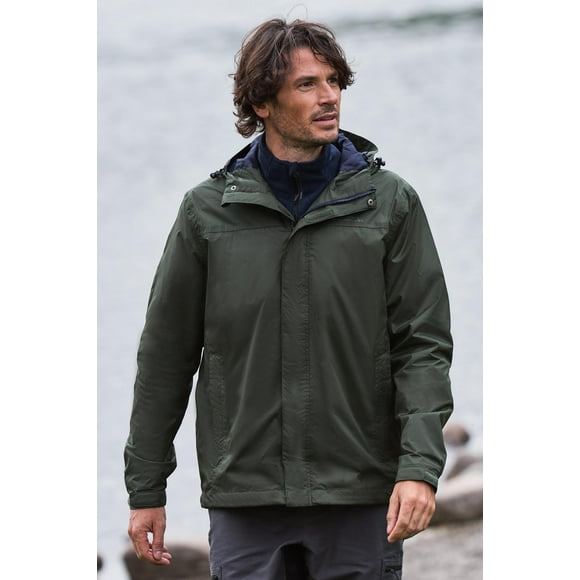 Mountain Warehouse Mens Waterproof Jacket Lightweight Zip Pockets Cagoule Coat