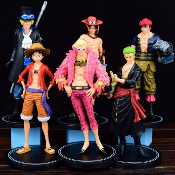 Nouvelle Figurine une Pièce Ensemble Complet, 18 Cm/7 Pouces Luffy Ace Zoro Mingo Sabo Personnage d'Anime Modèle Statue Figurine Jouet Objets de Collection Décorations Bricolages Cadeaux