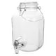 thumbnail image 1 of Frasco de vidrio grande con tapa hermética para preparar jugos, frasco de almacenamiento para agua, jugo y leche, recipiente de vidrio transparente para fiestas en el refrigerador, 3000 ml, 1 of 7