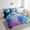 Purple Blue Gold, variant on Erosebridal Dreamy Galaxy Cosmos Bedding Twin Size, Geometric Honeycomb Hexagon Duvet Set, Reversible 7-Piece