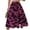 Rose Red, variant on LYMAYTER Women Print Maxi Skirt Casual Print A-Line Long Skirt Summer Tiered High Waisted Skirts S-XL