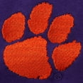 thumbnail image 5 of Men's Colosseum Purple Clemson Tigers Arch & Logo Crew Neck Sweatshirt, 5 of 5
