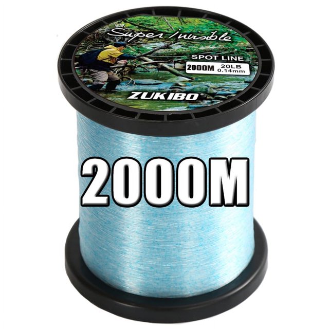 3000m Invisible Spotted Fishing Line Japan Super Strong Monofilament Line Fluorocarbon Coated Nylon Fly Sink Line pesca 2000M 0.305MM 19LB 8.6KG