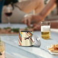 thumbnail image 5 of Yayeee Ashtray with Lid for Cigarette Smokeless Stainless Steel Home Ash Holder, Colorful Plane Stripes, 5 of 7