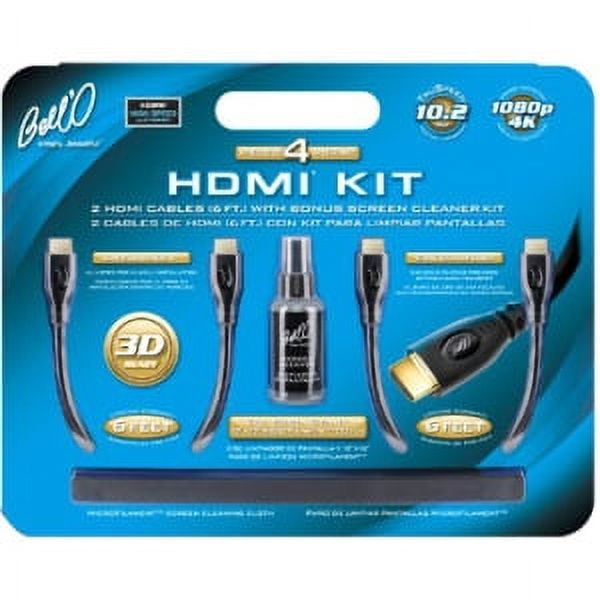 Bell 'O 2 HDMI Cables with Bonus Screen Cleaner Kit