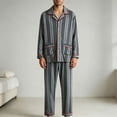 thumbnail image 4 of Jamicy Soft Pajamas for Men Long Sleeve Soft Pajamas for Men Button Down Sleepwear Pjs Lounge Sets with Pockets Home Wear for Winter, 4 of 6