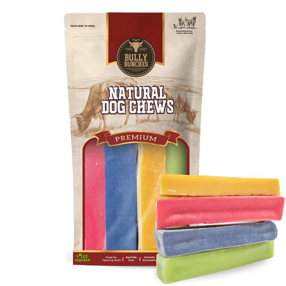 Bully Bunches Premium Fruit-Flavored Himalayan Yak Chew Flavor Pack - 4 Pack