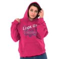 thumbnail image 4 of Look Up To The Heavens Religious Hoodie Sweatshirt Women Brisco Brands X, 4 of 6