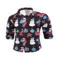 thumbnail image 2 of Men‘s Christmas Dress Shirts Fun Printed Long Sleeve Regular Fit Button Down Shirts Light Blue M, 2 of 8