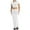 White, variant on Two Piece Skirt Set for Women 2 Pc Y2K Outfits Short Sleeve Crop Tops Bodycon High Waist Long Maxi Skirts Black L
