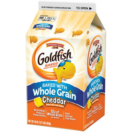 Pepperidge Farm Goldfish Baked with Whole Grain Cheddar Crackers, 30 oz. (Best Whole Grain Crackers For Weight Loss)