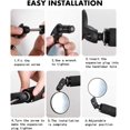 thumbnail image 4 of Bike Mirrors, 2Pcs Bike Rearview Mirror, Handlebar Bike Mirror, 360° Bicycle Mirrors, for Scooter, Mountain Road Bike (B), 4 of 6