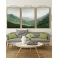 thumbnail image 4 of SHENIFY Fog Pine Green Tree Forest Canvas Wall Art 16x24in3pcs Natural Framed Nordic Nature Modern Mountain Artwork Prints Decor, 4 of 5