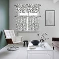 thumbnail image 4 of Boho Leaf Kitchen Curtains Sets for Windows 24 Inch Length, Sage Green Spring Farmhouse Pastoral Tribal Rod Pocket Window Treatments Tier Curtains and Valances Set for Bedroom/Bathroom, 4 of 8