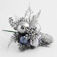 thumbnail image 3 of Artificial Outdoor Plants Garland Rattan Christmas Ball Cutting Flower Pine Cone Decoration Simulation Plastic Branch Rustic - Silver Gray, 3 of 7