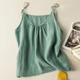 thumbnail image 3 of Kureaily Womens Linen Tank Tops Summer Casual Sleeveless V Neck Camisole Loose Fit Strap Cami Shirts, 3 of 5
