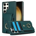 thumbnail image 2 of Dteck Card Slots Wallet Case for Samsung Galaxy S21 Ultra,Shockproof Premium PU Leather Kickstand Protective Cover with Ring Holder Back Case,Green, 2 of 8