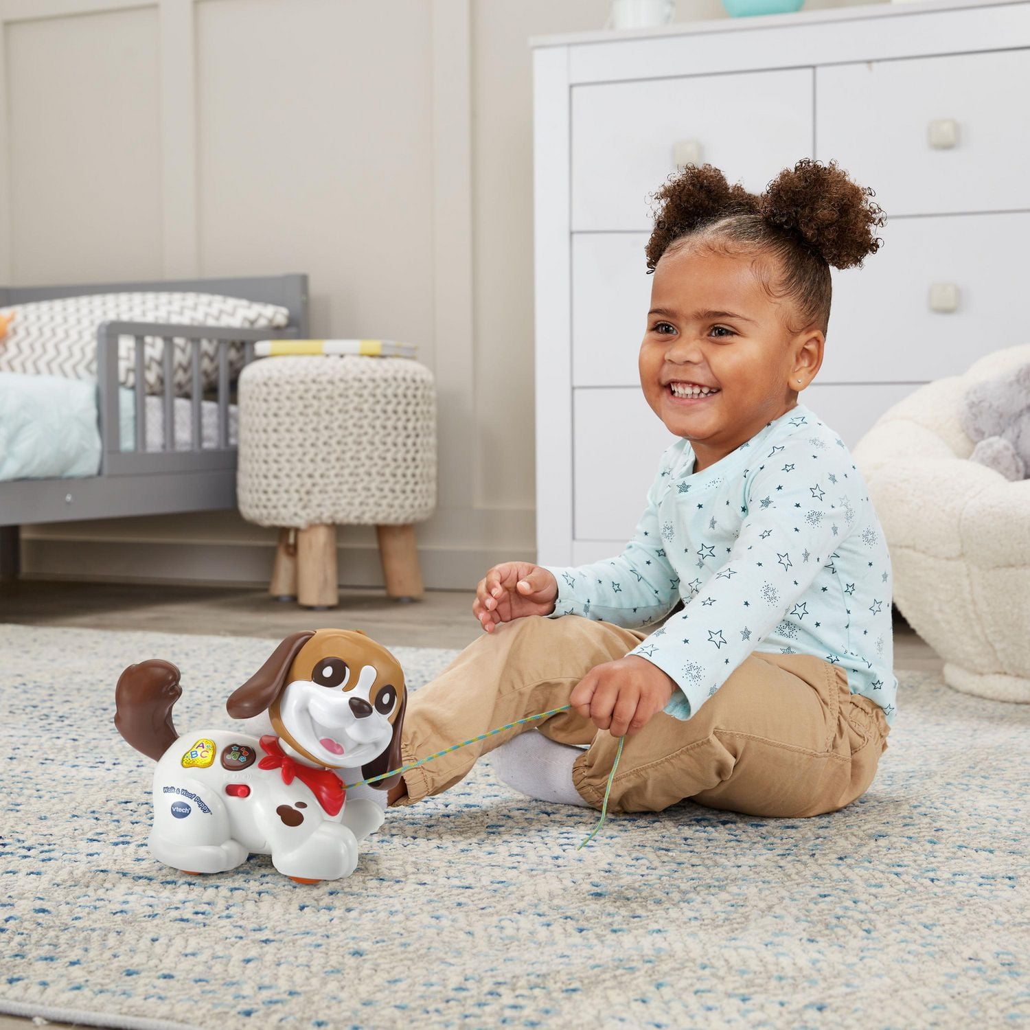 VTech Walk & Woof Puppy™ Pull-Along Dog for Toddlers - English Version, 12-36 Months