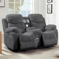 thumbnail image 3 of Cosmic Homes Cascade 3-Piece Power Recliner Set In Luxurious Fabric Upholstery - Grey, 3 of 5