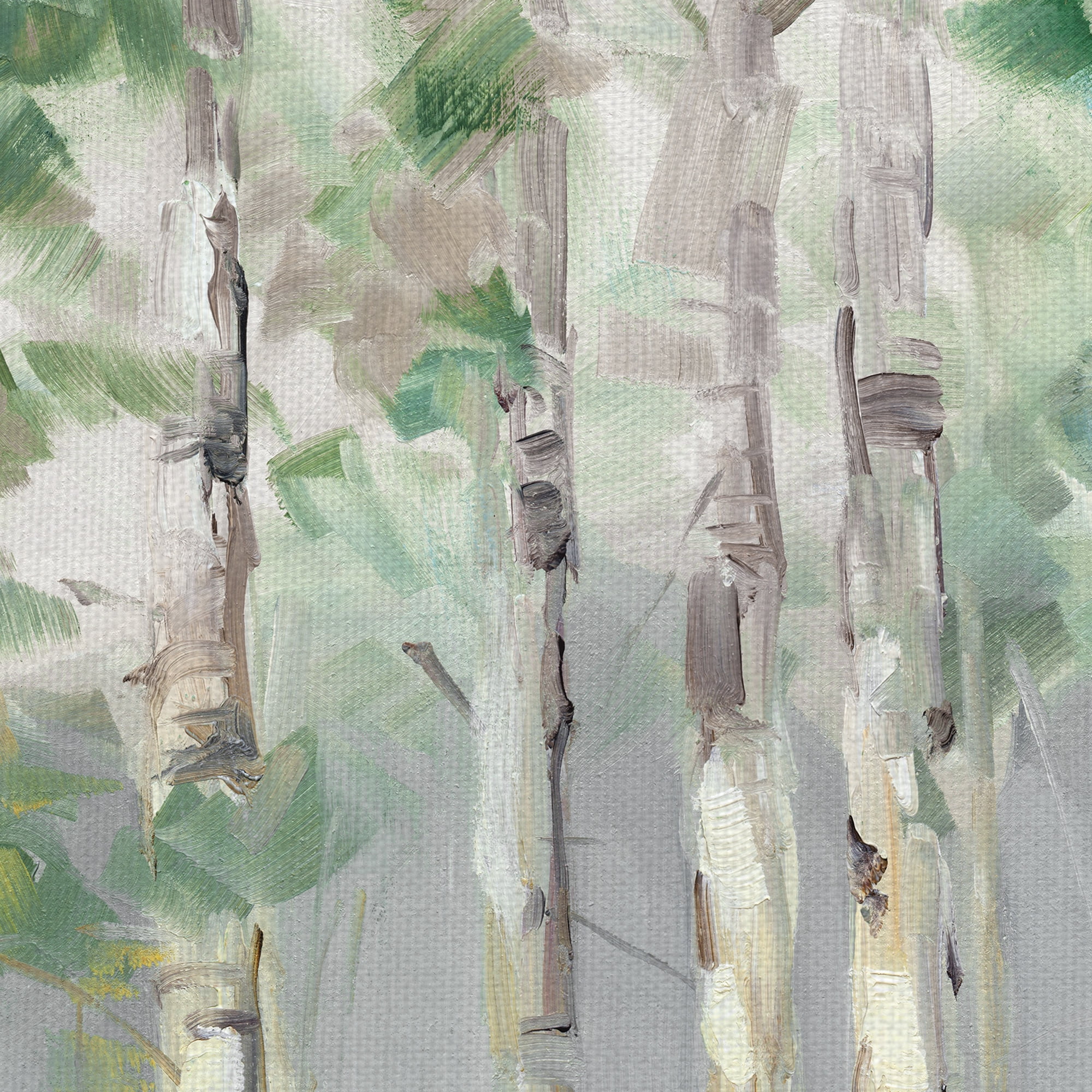 Masterpiece Art Gallery Birch Reflections Lakeside IV Canvas Art Print 17" x 34"