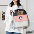 thumbnail image 3 of DOLITY Sac à Dos de Transport Portable pour Chien et Chat Réglable avec Poches de Rangement Sac à Fermeture Éclair Rose Pâle, 3 of 9