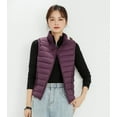 thumbnail image 2 of Wenseny Women’s Stand-up Collar Padded Warm Puffer Vest Zipper Outerwear Quilted Coat Dark Purple 3XL, 2 of 8
