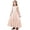 Beige, variant on Girls Spaghetti Strap Maxi Dress Tiered Ruffle Chiffon Flowy Sundress for Kids Beige 7-8 Years