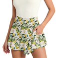 thumbnail image 2 of Womens Yoga Shorts Breathable Stretchy Stylish Print Gym Shorts Side Pocket High Waist for Athletic Wear Multicolour L, 2 of 5