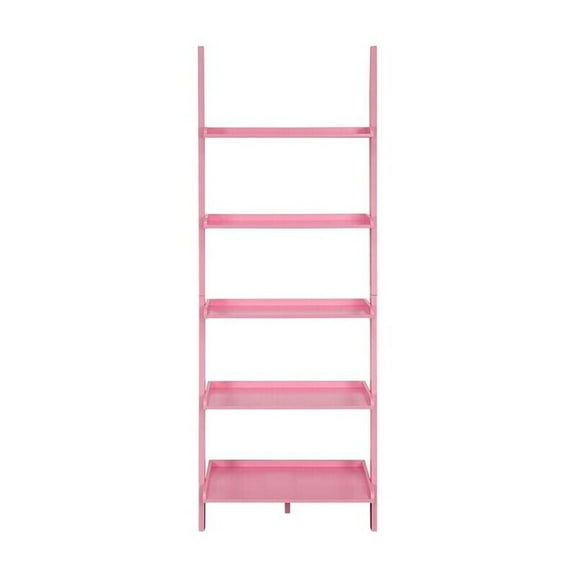Ladder Bookshelf - 5 Tier Display Shelf - Pine & Veneer Bookcase
