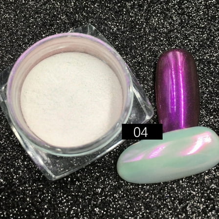 Iridescent Aurora Mermaid Pearl DustKit for Gel Nails Manicure,Chrome Nail Powder Mirror Glitter Effect Pigment,DIY Nail Art Decoration