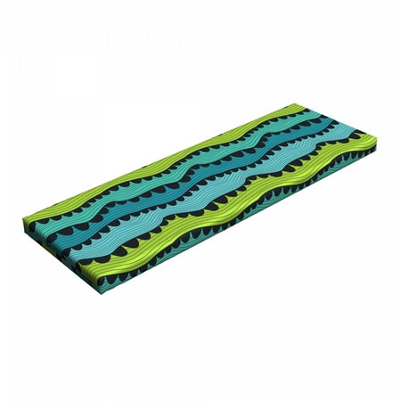 

Abstract Bench Pad Waves Composed of Repeating Parallel Lines Contemporary Style Artwork HR Foam Cushion with Decorative Fabric Cover 45 x 15 x 2 Multicolor by Ambesonne