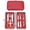 Red, variant on Xukmct 7 Pcs Manicure Set Professional Pedicure Kit Stainless Steel Nail Clippers Grooming Kit for Men Women, Orange