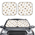 thumbnail image 2 of Wukai Bees And Flowers Car Front Windshield Sun Shade,Sun Visor Shield Block Automotive Interior Protector Blocks UV Rays-Large, 2 of 6