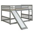 thumbnail image 6 of Tcbosik Modern Full over Full Bunk Bed with Slide and Ladder for Bedroom Living Room, Gray, 6 of 9