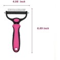 thumbnail image 3 of Pet Grooming Tool- 2 Sided Undercoat Rake For Dogs &cats-dematting Comb-Pink-Quantity, 3 of 5