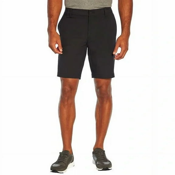 Banana Republic Men's Elastic Back Flat Front Short (Black, 40)