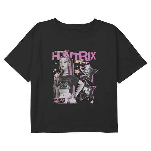 Girls KPop Demon Hunters Show How It's Done Mira Stars Cropped T-Shirt