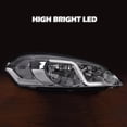 thumbnail image 5 of PIT66 Led Headlight, Fit for 06-13 Chevy Impala /14-16 Chevrolet Impala Limited / 06-07 Chevy Monte Carlo Headlamp DRL Assembly Accessories Clear lens Chrome Housing Amber Reflector, 5 of 7
