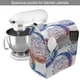 thumbnail image 2 of Boho Art Stand Mixer Cover, Ombre Style Colored Crescent Moon with Blossoming Big Rose Flower Petal, Kitchen Appliance Organizer Bag Cover with Pockets, 5 Quarts, White and Multicolor, by Ambesonne, 2 of 4