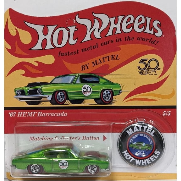 Hot Wheels 50th Anniversary 1967 HEMI Barracuda Die-Cast Car