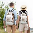 thumbnail image 4 of Disketp Cute Kittens And Puppy print Canvas Backpack Lightweight Travel Daypack Student Rucksack Laptop Backpack-Small, 4 of 5