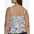 thumbnail image 2 of Anne Cole Signature Womens Plus Size Retro Twist Underwire Tankini Top Style-22PT23497 Swimsuit, 2 of 2