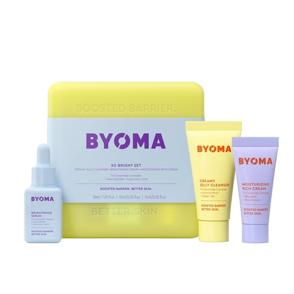 Set de cuidado facial BYOMA So Bright Barrier Repair sin alcohol