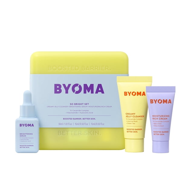 Set de cuidado facial BYOMA So Bright Barrier Repair sin alcohol