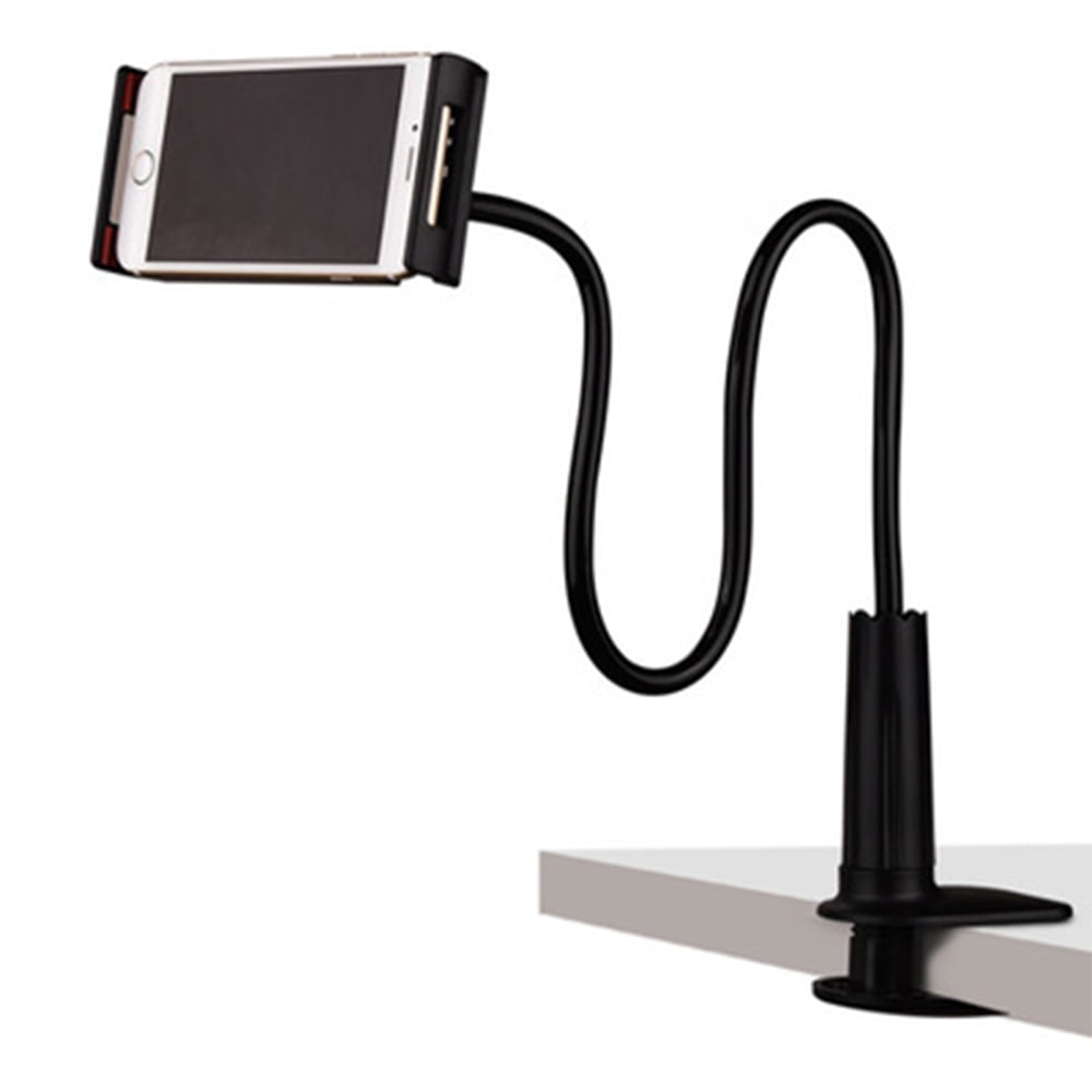 Gooseneck Bed Phone Holder Long Arm Phone Mount for Desk, Clip Bracket Clamp Stand for 4.0-6.5'' Mobile Cell Phone Stand By PULMCheerger